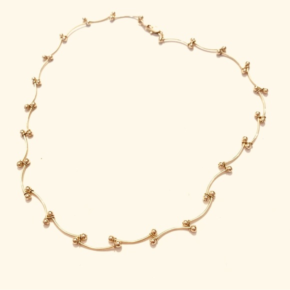 DAINTY Gold Plated 16 inch Chain Necklace - Picture 1 of 4